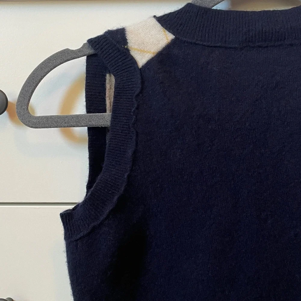 J. Crew V-Neck Argyle Sweater Vest XS